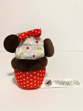 Disney Minnie Mouse Cupcake Small Micro Food Plush Collectible Ornament Toy